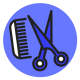 salon-coiffure bleu sombre